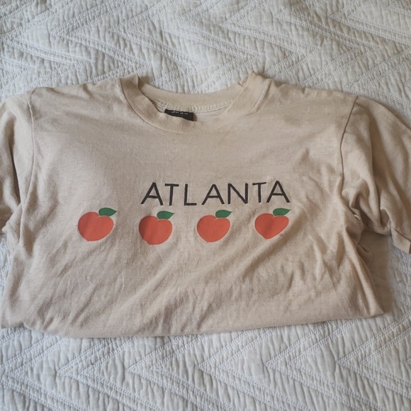 Tops - Vintage Atlanta peach tee